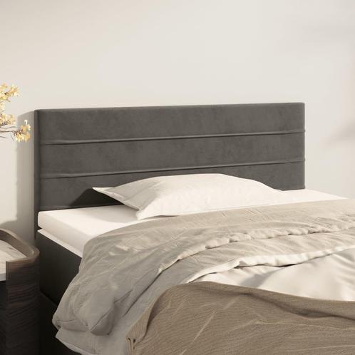 vidaXL Hoofdbord 90x5x78/88 cm fluweel donkergrijs, Huis en Inrichting, Slaapkamer | Bedden, Grijs, Nieuw, Stof, Verzenden