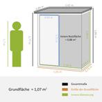 TRUUSK Tuinhuis Gereedschapsschuur Met Deur Outdoor Staal Gr, Verzenden, Nieuw