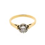 Gouden ring met diamant 0,20 ct. (Alle Gouden sieraden), Sieraden, Tassen en Uiterlijk, Ringen, Gebruikt, Overige kleuren, Ophalen of Verzenden