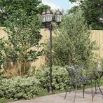 vidaXL Tuin Lantaarnpaal Brons Aluminium en Glas, Verzenden, Nieuw, Aluminium, Staande lamp
