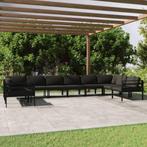 vidaXL 9-delige Loungeset met kussens aluminium, Tuin en Terras, Verzenden, Nieuw, Aluminium, Loungeset