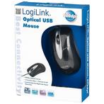 LogiLink optische mini muis ID0011 800dpi USB zwart/zilver, Computers en Software, Muizen, Ophalen of Verzenden, Nieuw