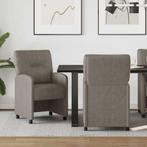 vidaXL Dining Stoelen met Wielen 2 pcs Grijs 57 x 67 x 95 cm, Huis en Inrichting, Stoelen, Verzenden, Nieuw, Grijs