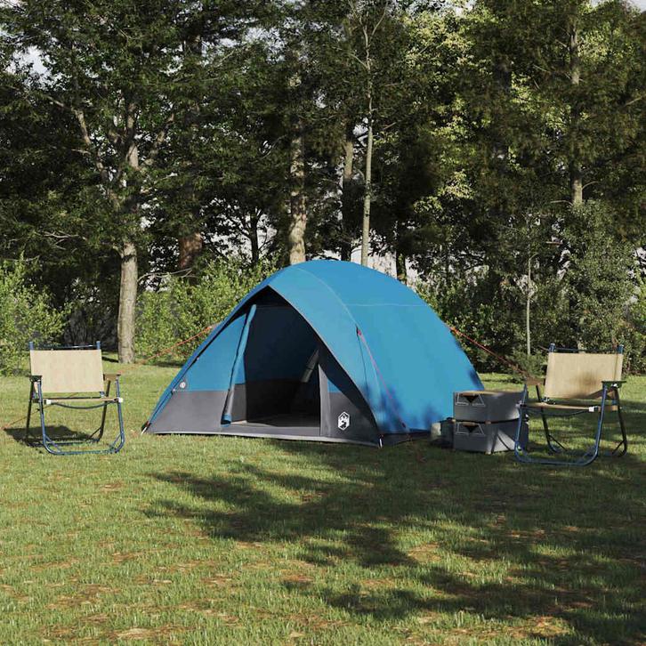 vidaXL Camping Tent met dak met opslag Blauw 320 x 275 x 190, Caravans en Kamperen, Tenten, Nieuw, Verzenden