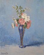 Chris van Dijk  (1952) Impressionist -  Vase & fleur C., Antiek en Kunst, Kunst | Schilderijen | Klassiek