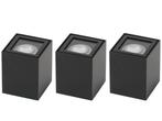 Veiling - 3x Base on opbouwspot GU10 kantelbaar 80x80mm zwar, Nieuw