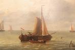 Charles-Louis Verboeckhoven (1802-1889) - Dutch fishing boat, Antiek en Kunst, Kunst | Schilderijen | Klassiek