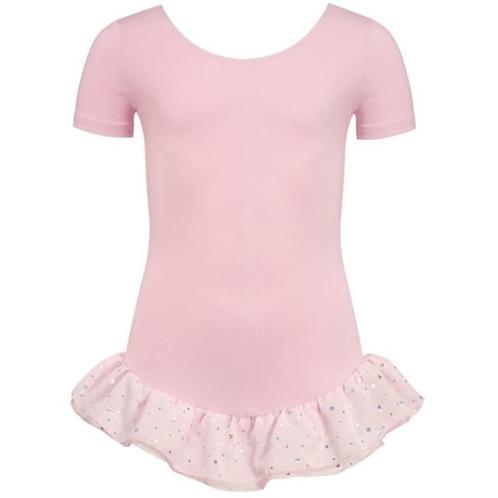 Roze balletpakje voor meisjes - Mouwtjes - Glitterrokje -  1, Sport en Fitness, Ballet, Verzenden