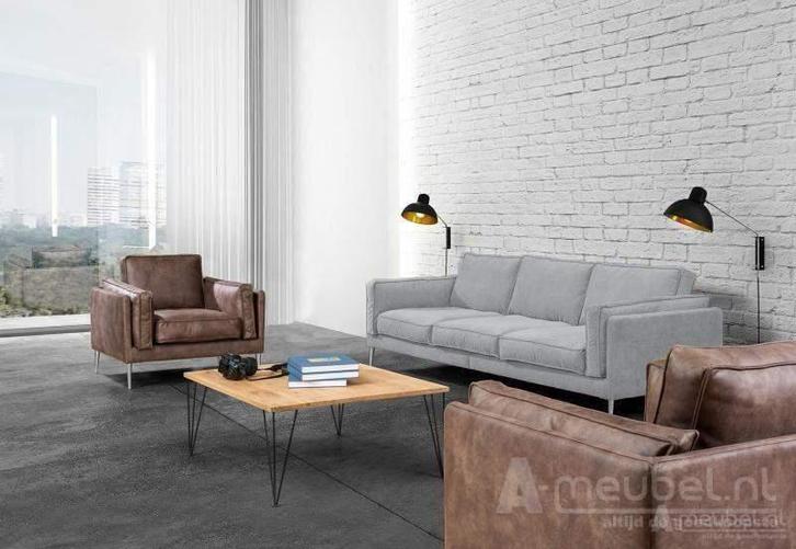 Bankstel Alverna - rechte banken - Zilver, Huis en Inrichting, Banken | Bankstellen, Nieuw, Stof