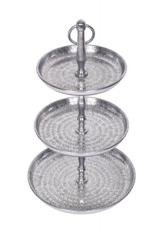 Design taartplateau ORIENT 47cm zilver in, Huis en Inrichting, Woonaccessoires | Vazen, Ophalen of Verzenden