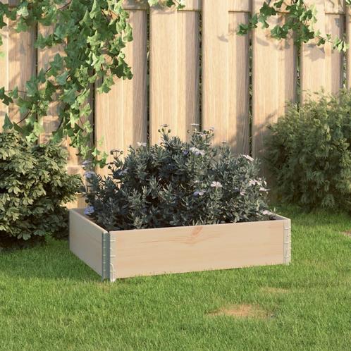 vidaXL Plantenbak verhoogd 60x80 cm massief grenenhout, Tuin en Terras, Bloempotten, Nieuw, Verzenden