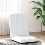 vidaXL Vloerstoel inklapbaar 71x51x62 cm stof wit, Huis en Inrichting, Verzenden, Nieuw, Wit