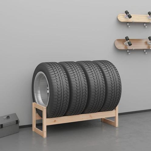 vidaXL Bandenrek 120x40x40 cm massief grenenhout, Huis en Inrichting, Kasten | Stellingkasten, Nieuw, Verzenden