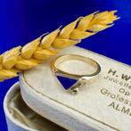 Gouden ring met Lapis Lazuli en diamant; 0,005 ct., Gebruikt, Overige kleuren, Ophalen of Verzenden, 17 tot 18