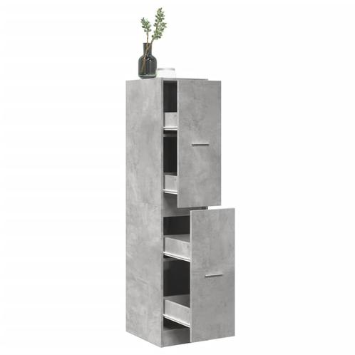 vidaXL Apothekerskast 30x41x144,5 cm bewerkt hout betongrijs, Huis en Inrichting, Kasten | Overige, Nieuw, Verzenden