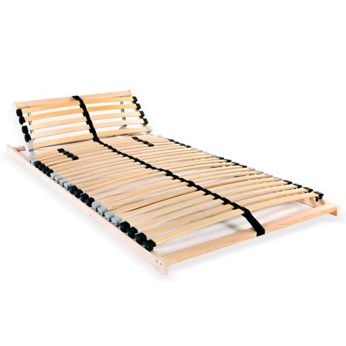 vidaXL Lattenbodem met 28 latten 7 zones 90x200 cm, Huis en Inrichting, Slaapkamer | Bedden, 90 cm, 200 cm, Bruin, Eenpersoons