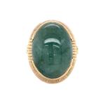Vintage ring met jade 10 kt, Ophalen of Verzenden, Nieuw