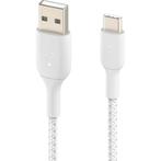 Belkin Braided USB-C naar USB kabel - 1m - Wit, Ophalen of Verzenden, Zo goed als nieuw
