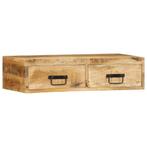vidaXL Tv-meubel wandmontage 80x30x19 cm massief ruw, Huis en Inrichting, Woonaccessoires | Cd- en Dvd-rekken, Verzenden, Nieuw