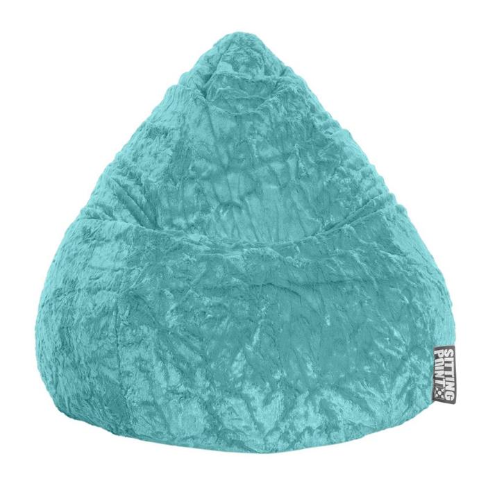 BeanBag Fluffy XL - Turquoise, Huis en Inrichting, Zitzakken, Verzenden
