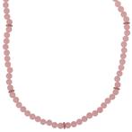 Kinderketting - Roze gewolkte kraaltjes 6mm - Zilverkleurige, Ophalen of Verzenden, Nieuw