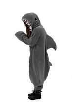 Onesie Haai Pak XL-XXL Haaienpak Kostuum Grijs Vis Shark Vis, Carnaval, Ophalen of Verzenden, Kleding, Maat 56/58 (XL)