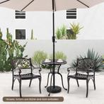 Ronde Tuintafel - Tuintafel rond 60 cm - Buitentafel - Brons, Huis en Inrichting, Tafels | Statafels, Verzenden, Zo goed als nieuw