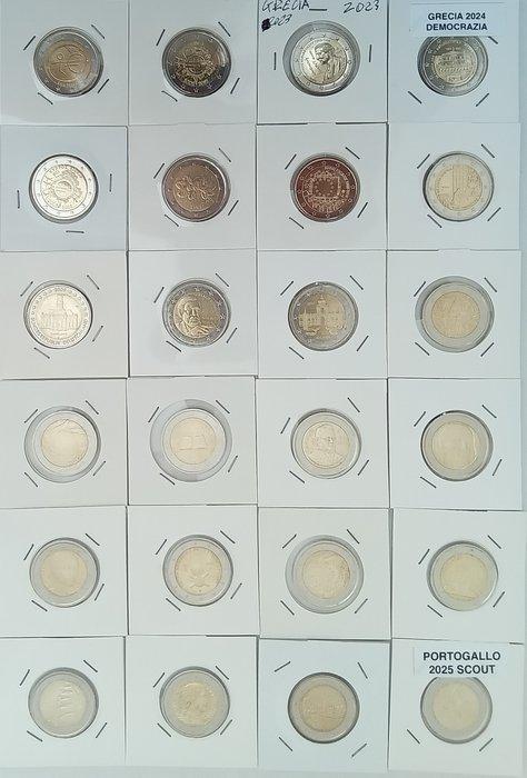 Europa. 2 Euro 2001/2025 (24 monete) (Zonder Minimumprijs), Postzegels en Munten, Munten | Europa | Euromunten
