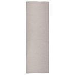 vidaXL Buitenkleed platgeweven 80x250 cm taupe, Verzenden, Nieuw