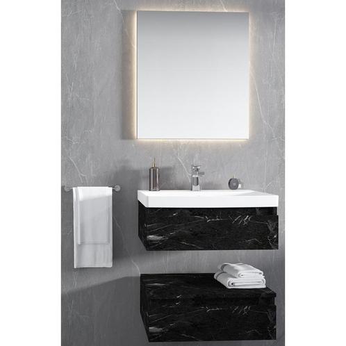 Badmeubel Hilo Zwart Marmer 60CM (Badkamermeubels), Huis en Inrichting, Badkamer | Badkamermeubels, Nieuw, Ophalen of Verzenden