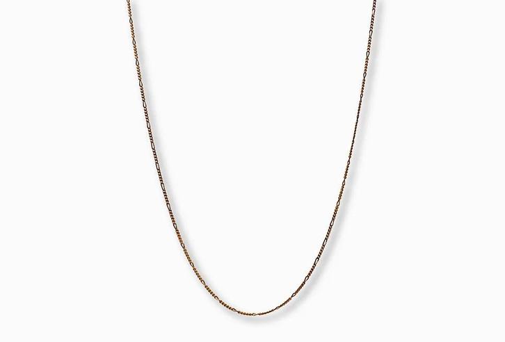 Gouden Figaro ketting 14K raffiné, Sieraden, Tassen en Uiterlijk, Kettingen, Goud, Nieuw, Goud, Verzenden