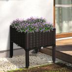TRUUSK Plantenbak Met Verhoogd Bed - Rotan-look - Afvoergate, Verzenden, Nieuw