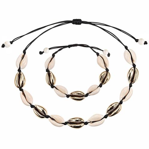 Fako Bijoux® - Schelpjes Ketting & Armband - Choker -, Sieraden, Tassen en Uiterlijk, Armbanden, Verzenden