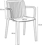 2dekans | Mica Decorations Paloma Tuinstoel - L53 x B53 x, Huis en Inrichting, Stoelen, Ophalen of Verzenden, Zo goed als nieuw