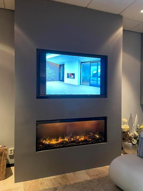 Waterdamp inbouwhaard, Faber E-Slim, Huis en Inrichting, Haarden, Elektrische haard, Zo goed als nieuw, Ophalen