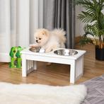 Hondenvoerstation, Antislip, 44 X 24 X 15cm, Wit, 0,9L Per K, Dieren en Toebehoren, Verzenden, Nieuw