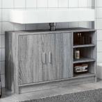 vidaXL Wastafelkast 90x29x55 cm bewerkt hout grijs sonoma, Verzenden, Nieuw, Minder dan 100 cm