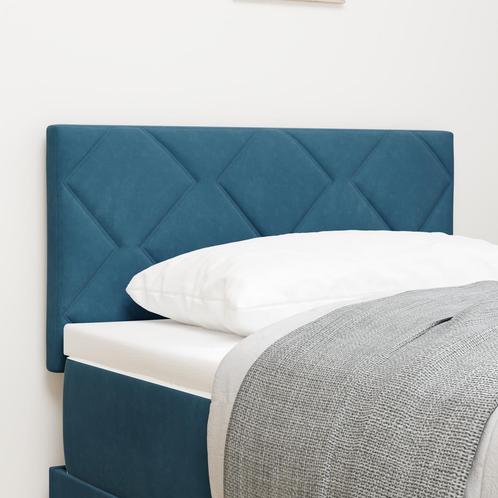 vidaXL LED Hoofdbord diamanten blokken ontwerp donkerblauw, Huis en Inrichting, Slaapkamer | Bedden, Blauw, Nieuw, Stof, Verzenden