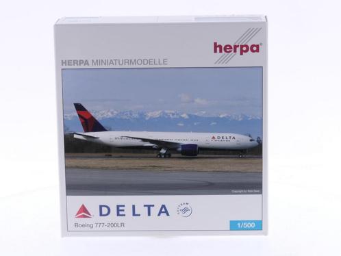 Schaal 1:500 Herpa 515313 Delta Air Lines Boeing 777-200L..., Hobby en Vrije tijd, Modelbouw | Vliegtuigen en Helikopters, Gebruikt