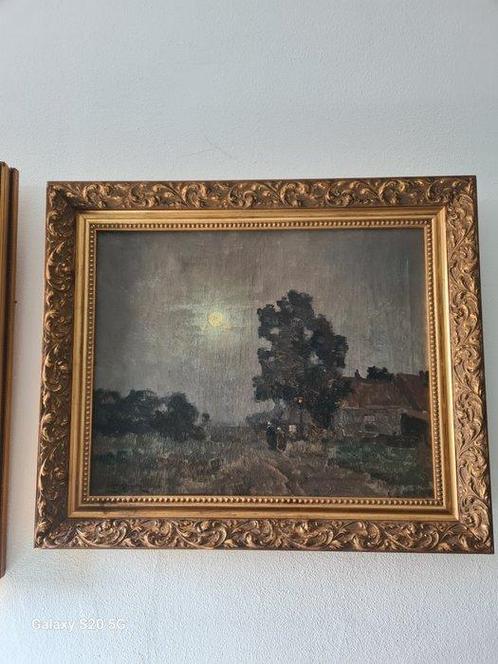 Jan Knikker sr (1889-1957) - Uniek maanlicht landschap, Antiek en Kunst, Kunst | Schilderijen | Klassiek