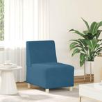 vidaXL Modulaire bank zonder armleuningen blauw 55 cm, Huis en Inrichting, Verzenden, Nieuw, Stof