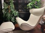 Fauteuil - Imola fauteuil en voetenbank, sneeuwwit