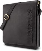 Schoudertas Londen  Leabags Zwart, Ophalen of Verzenden, Nieuw