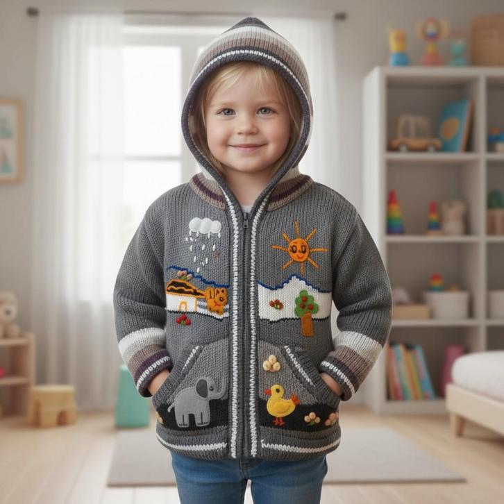 Peru kindervesten,  Peruvian kids sweater, jacke Peru kind, Kinderen en Baby's, Kinderkleding | Maat 92, Jongen of Meisje, Nieuw