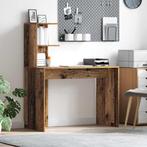 vidaXL Bureau met plank Oud Hout 102 x 50 x 124 cm Bewerkt, Huis en Inrichting, Bureaus, Verzenden, Nieuw