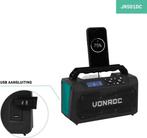 2dekans | VONROC Accu bouwradio 20V - FM, bluetooth & USB -, Ophalen of Verzenden, Zo goed als nieuw