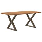 vidaXL Eettafel rechthoekig 180x90x74 cm massief eikenhout, Huis en Inrichting, Tafels | Eettafels, Verzenden, Nieuw