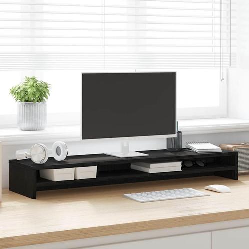 vidaXL Monitorstandaard 100x24x13 cm spaanplaat zwart, Huis en Inrichting, Kasten | Televisiemeubels, Nieuw, Overige houtsoorten