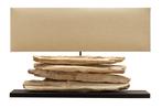 Handgemaakte tafellamp RIVERINE 80 cm beige basis van, Huis en Inrichting, Lampen | Tafellampen, Ophalen of Verzenden, Nieuw