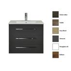 Badkamermeubelset Sanicare Q6 Drie Laden Chromen Greep 80 cm, Ophalen of Verzenden, Nieuw, Chroom, Bad